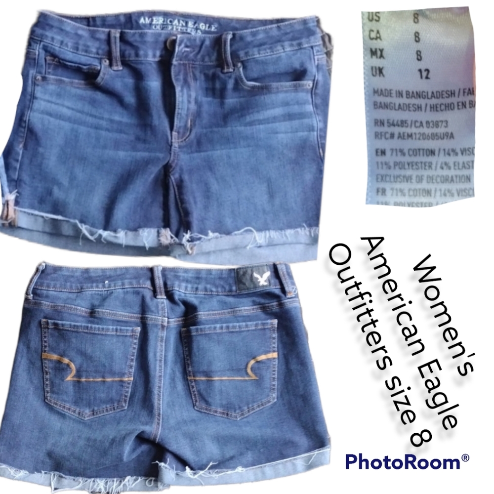 Womens American Eagle jean shorts size 8